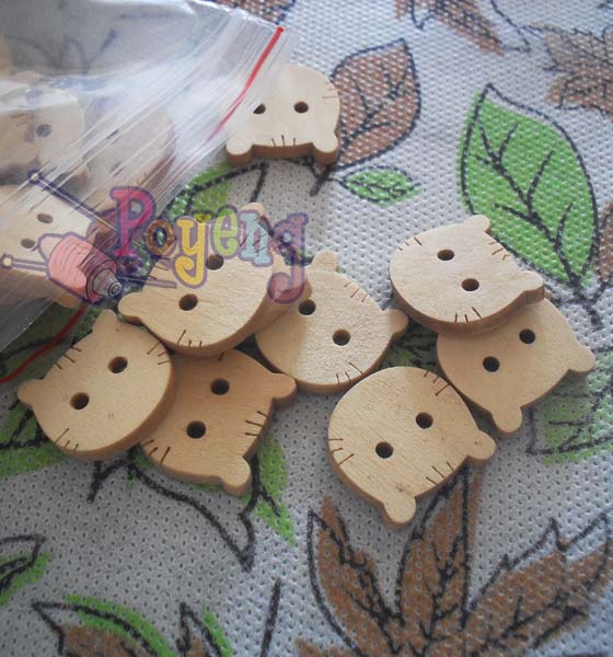 Kancing Kayu Figure : macan